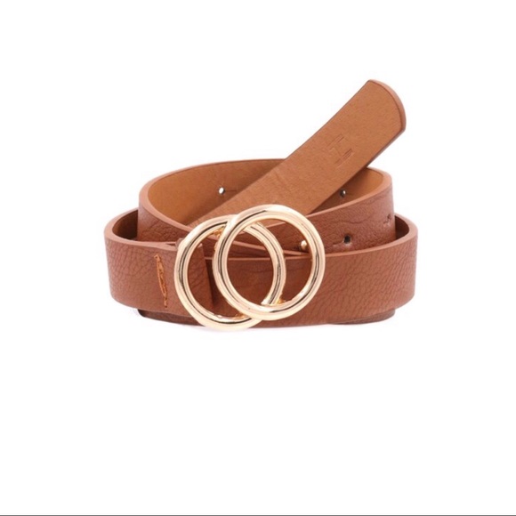 🆕Faux leather Double OO belt - Picture 4 of 6